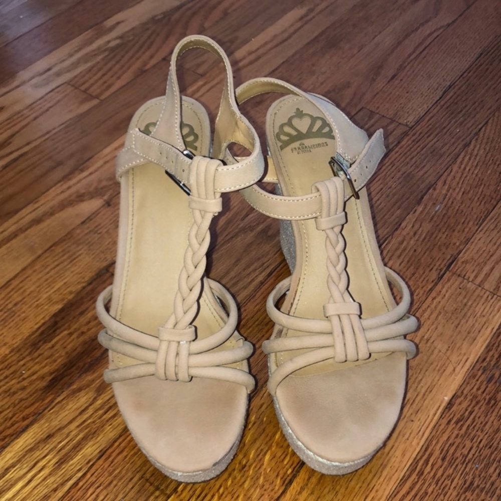 Fergilicious Nude Wedges